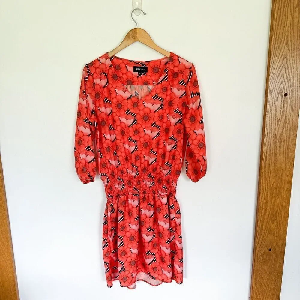 Betabrand Women’s Coral Poppy Sneaker Dress
